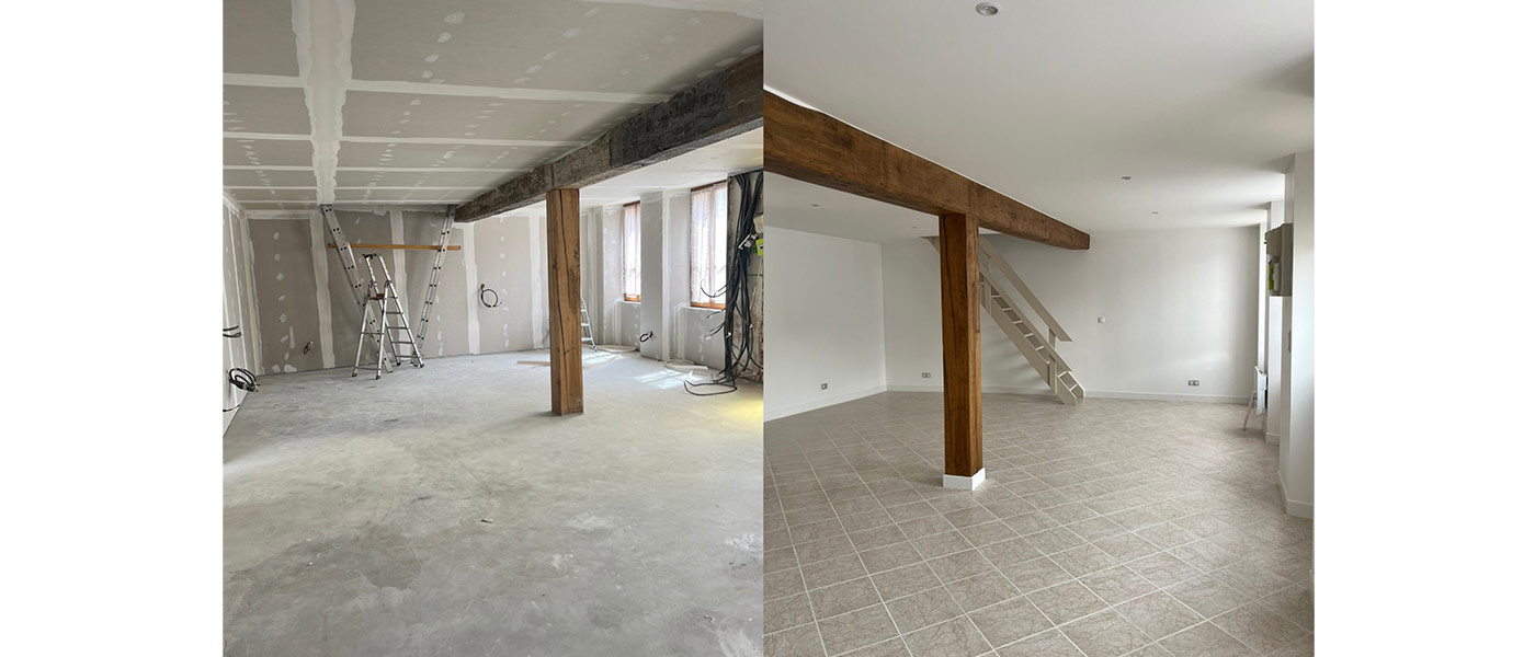 Travaux de plâtrerie